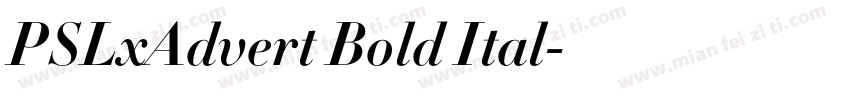 PSLxAdvert Bold Ital字体转换